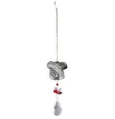 Hängende Dekoration - Suncatcher Ganesha - aus Edelstahl & Kristallen ca. 27 cm
