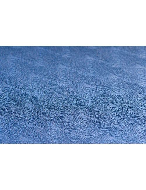 Yogamatte mit Blume des Lebens - 6 mm - TPE ecofriendly - dunkelblau/hellblau