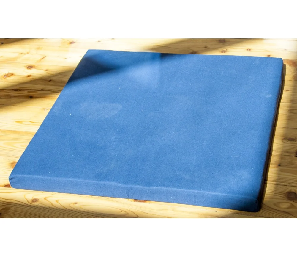 Meditations Matte dunkelblau mit Kokosnuss-Faser, 75x75x10cm