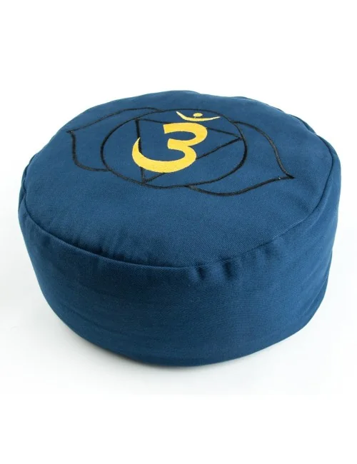 Meditationskissen -Stirnchakra - mit Buchweizen gefüllt 36 x 15 cm