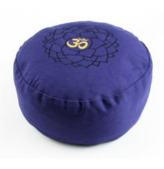 Meditationskissen - Kronenchakra - mit Buchweizen gefüllt 36 x 15 cm