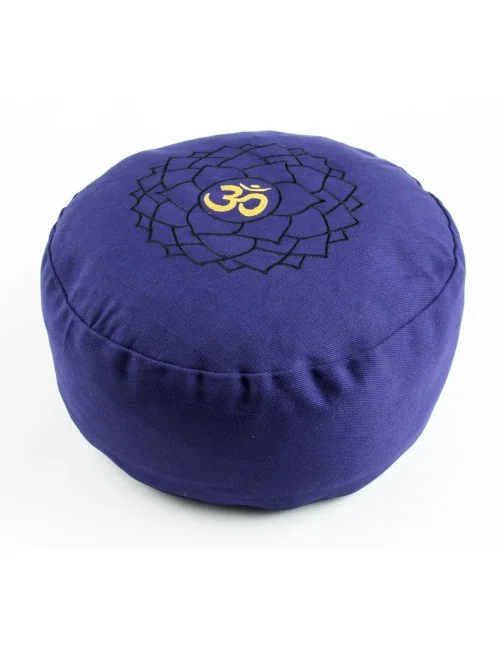 Meditationskissen - Kronenchakra - mit Buchweizen gefüllt 36 x 15 cm