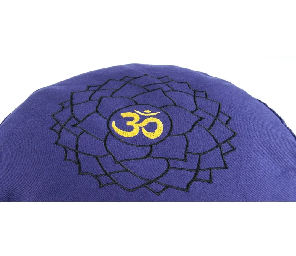 Meditationskissen - Kronenchakra - mit Buchweizen gefüllt 36 x 15 cm