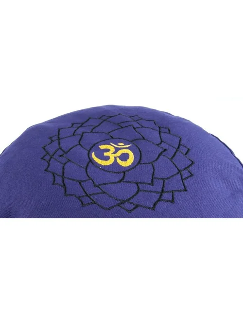 Meditationskissen - Kronenchakra - mit Buchweizen gefüllt 36 x 15 cm