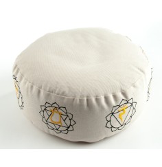 Meditationskissen - Chakra 7 er Set - mit Buchweizen gefüllt - je Kissen 36 x 15 cm