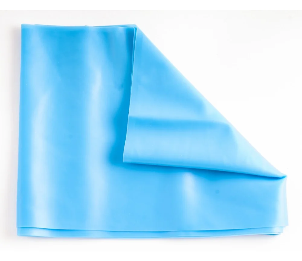 Elastisches Gymnastik Band blau - 100% Naturkautschuk - 1,50 m x 15 cm