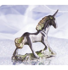 Statue - Einhorn - Messing, antik ca. 6x7cm