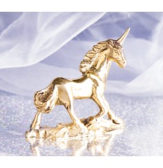 Statue - Einhorn - Messing, poliert ca.6x7cm