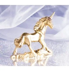 Statue - Einhorn - Messing, poliert ca.6x7cm