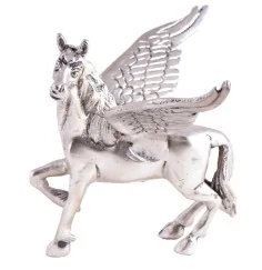 Statue - Pegasus - Messing, Messing versilbert ca.10 cm