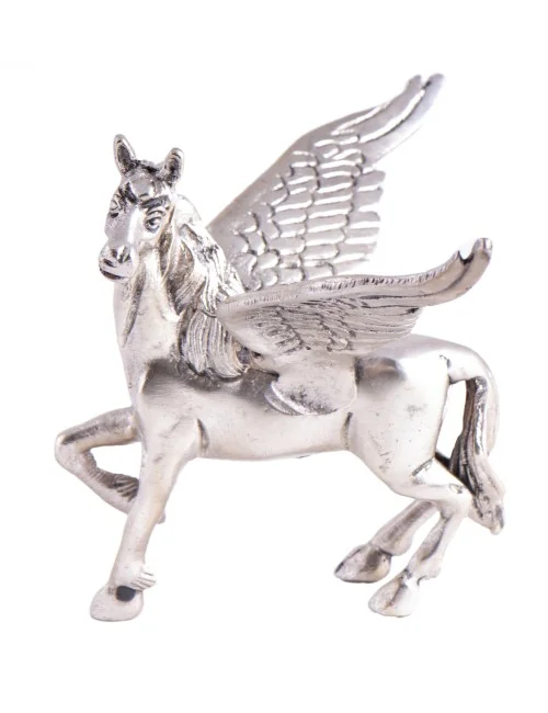 Statue - Pegasus - Messing, Messing versilbert ca.10 cm