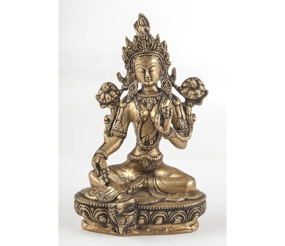 Statue - Grüne Tara Messing ca. 21 cm