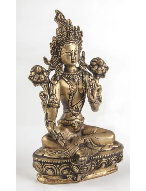 Statue - Grüne Tara Messing ca. 21 cm