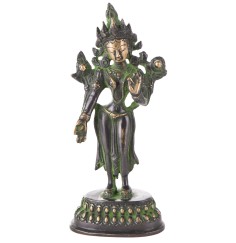 Statue - Grüne Tara Messsing ca. 16 cm