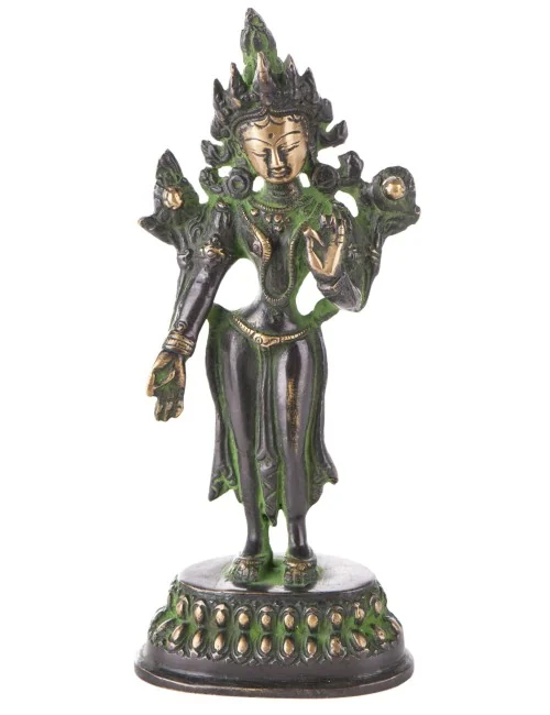 Statue - Grüne Tara Messsing ca. 16 cm