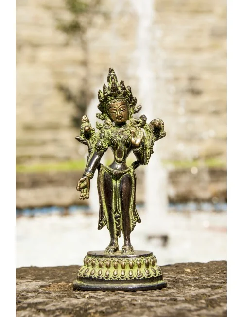 Statue - Grüne Tara Messsing ca. 16 cm