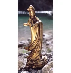 Statue - Kuan Yin aus Messing, ca. 22 cm