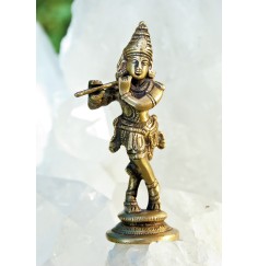 Statue - Krishna aus Messing, ca. 12 cm