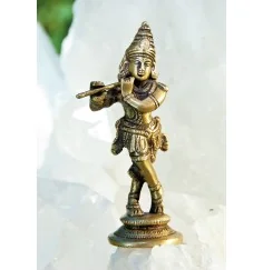 Statue - Krishna aus Messing, ca. 12 cm