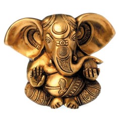 Statue - Ganesha aus Messing ca.13 cm