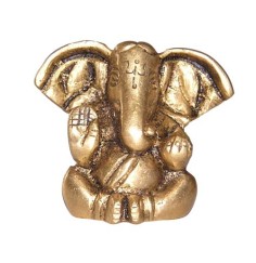 Statue - Ganesha - sitzend, 3 cm - aus Messing