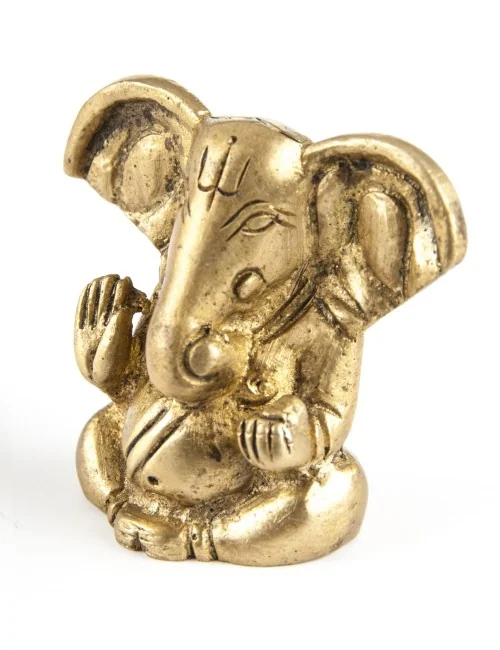 Statue - Ganesha - ca. 4 cm - aus Messing