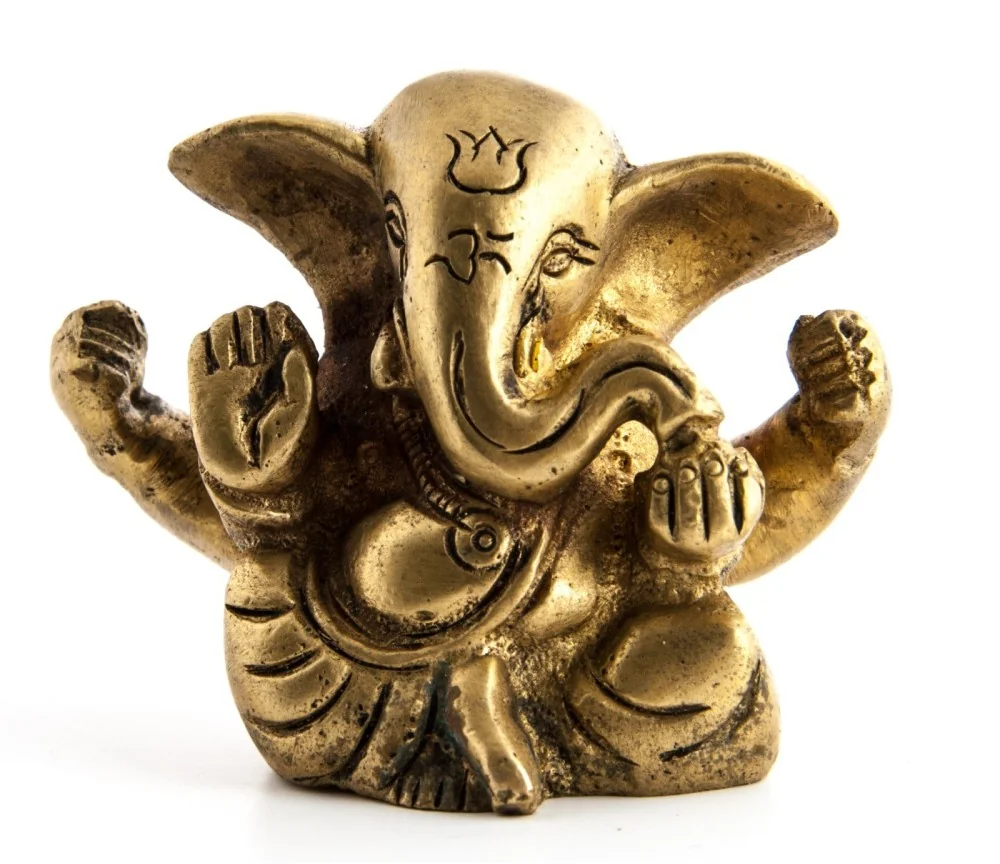 Statue - Ganesha - 5 cm - aus Messing
