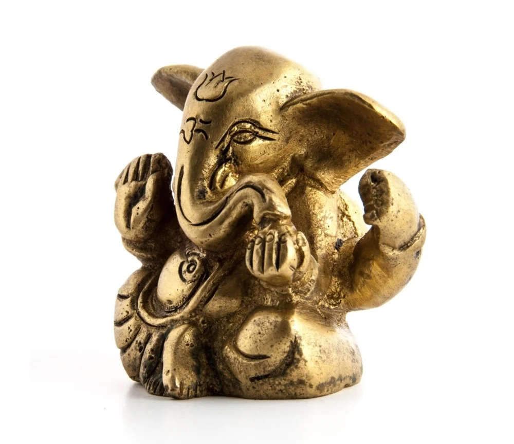 Statue - Ganesha - 5 cm - aus Messing