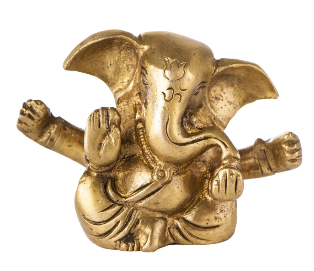 Statue - Ganesha - 6 cm - aus Messing