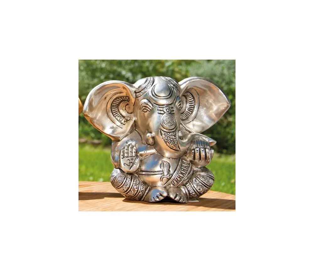 Statue - Ganesha - versilbert 13 cm