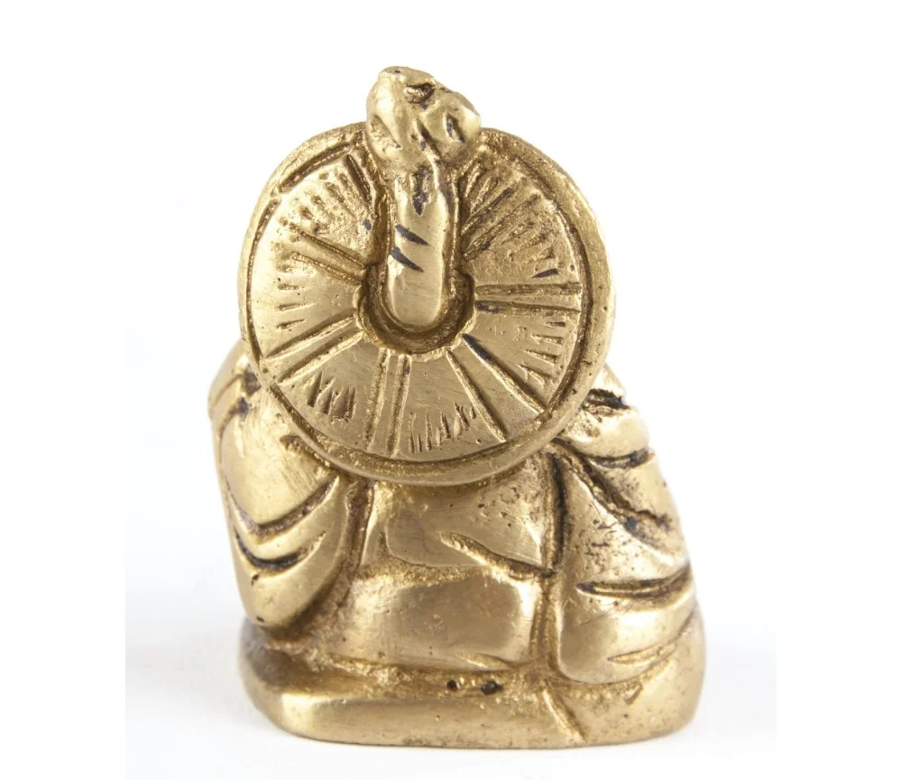 Statue- Happy Buddha ca. 4,5 cm - aus Messing
