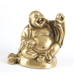 Statue - Happy Buddha ca. 4,5 cm - aus Messing