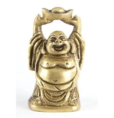 Statue - Happy Buddha 5 cm - aus Messing