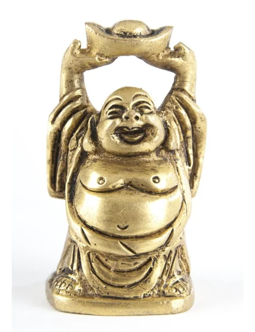 Statue - Happy Buddha 5 cm - aus Messing