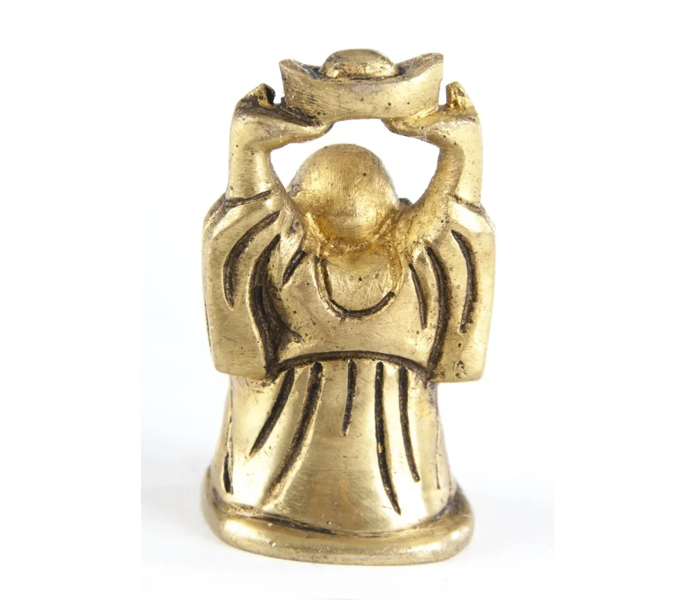 Statue - Happy Buddha 5 cm - aus Messing