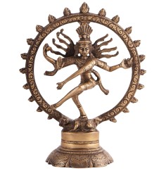 Statue - Shiva Nataraj -  20 cm - aus Messing
