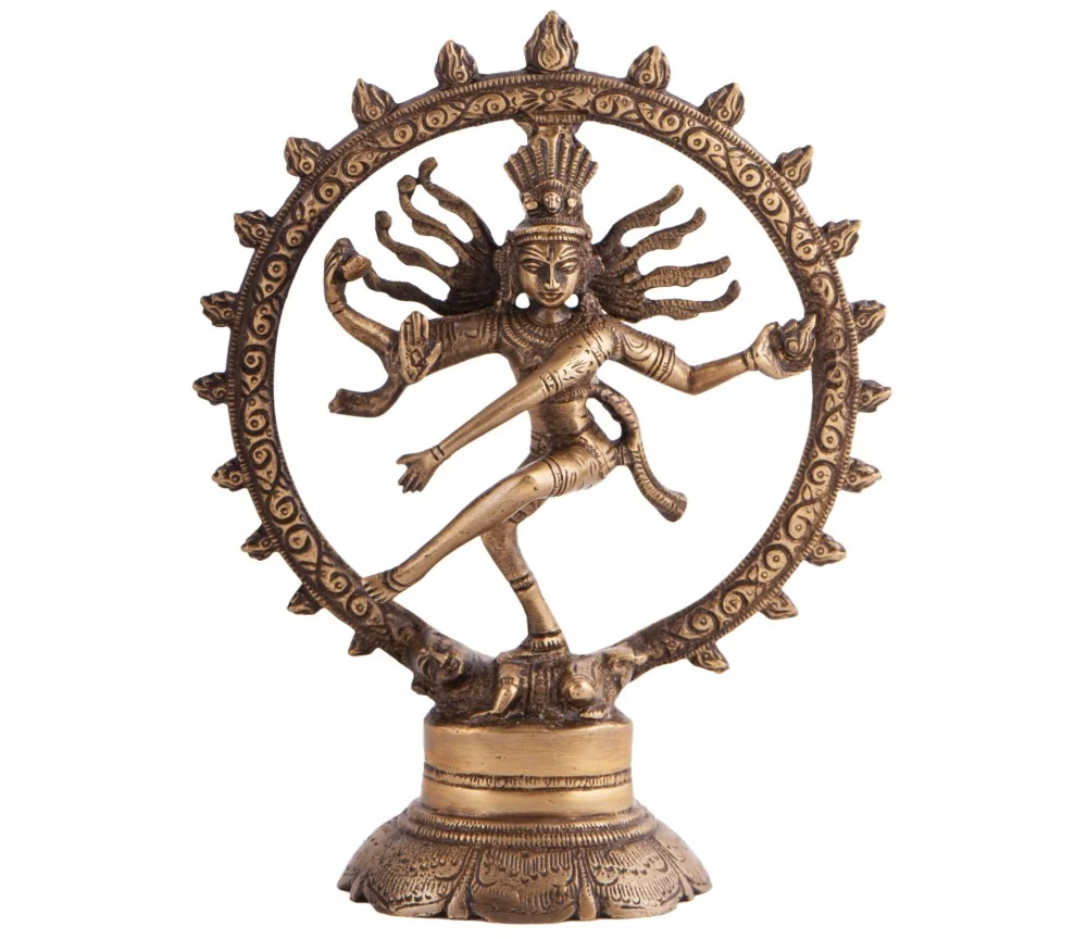 Statue - Shiva Nataraj - 20 cm - aus Messing
