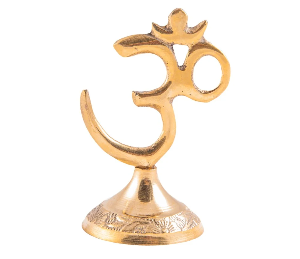 Om Statute stehend 7,5 cm am Fuß verziert aus Messing