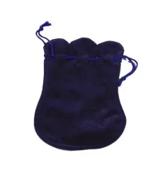 Samtbeutel - blau ca. 9 x 12 cm