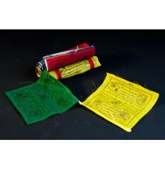 Tibetische Gebetsfahnen klein 20x20cm - 25 Fahnen - 5m Länge