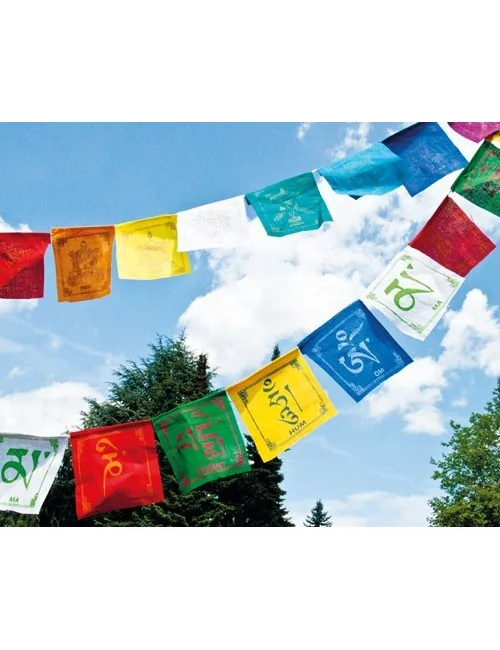 Tibetische Gebetsfahnen 8 Glückssymbole