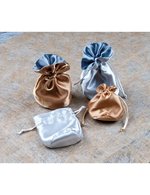 Satin Beutel Silber