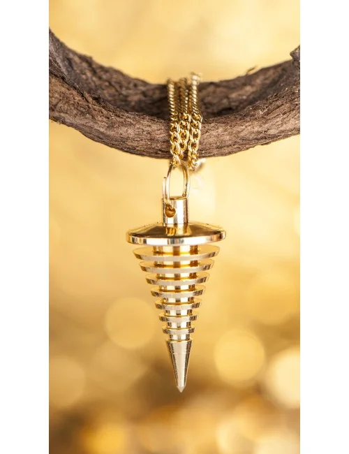 Pendel - Rillenpendel - Messing vergoldet