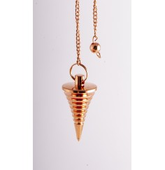 Pendel - Rillenpendel - Messing verkupfert