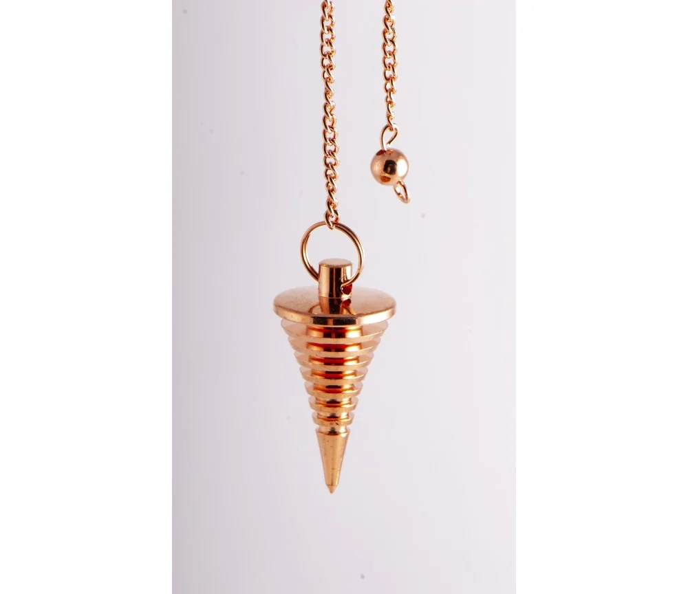 Pendel - Rillenpendel - Messing verkupfert