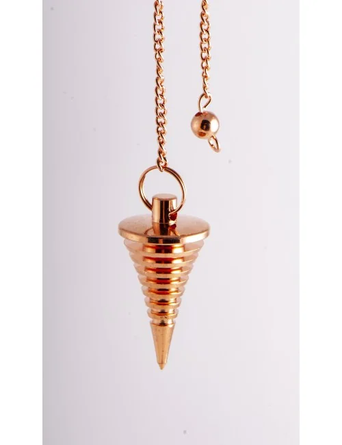 Pendel - Rillenpendel - Messing verkupfert