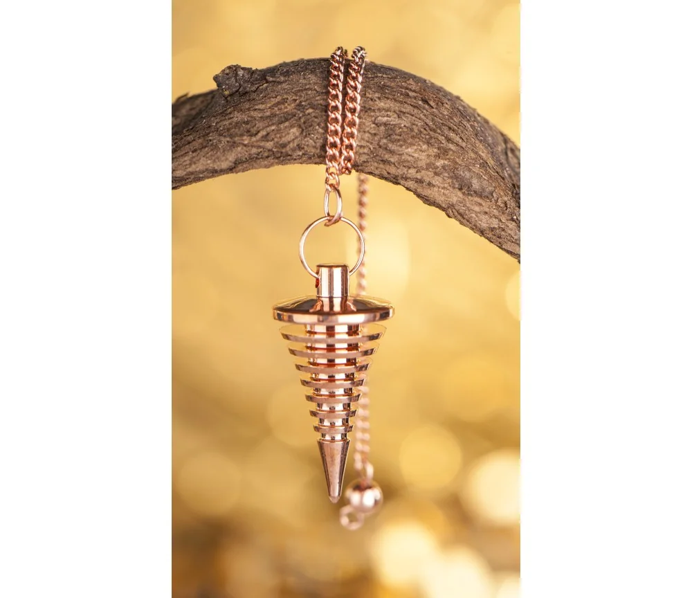 Pendel - Rillenpendel - Messing verkupfert