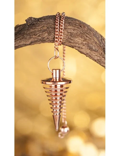 Pendel - Rillenpendel - Messing verkupfert