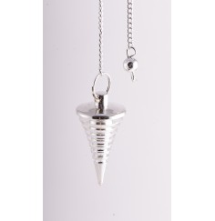 Pendel - Rillenpendel - Messing versilbert