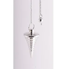 Pendel - Rillenpendel - Messing versilbert